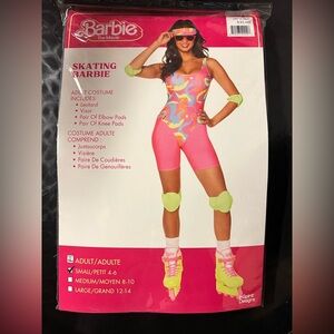 Adult size small skating Barbie Costume with Pink and Neon Accents NEW